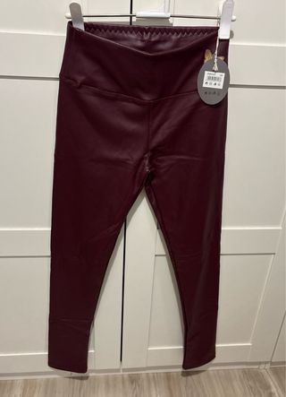 Leggings Polipiel Rojo Talla M/L