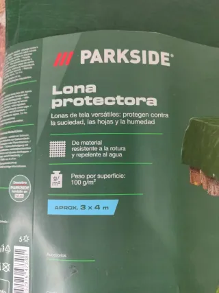 Lona protectora Parkside 3x4m