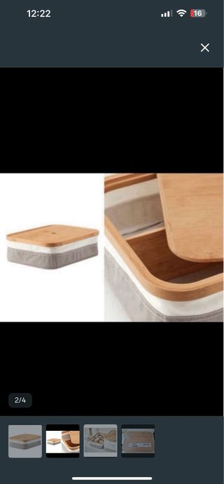 2 Comodini IKEA RABBLA in Bambù Grigio