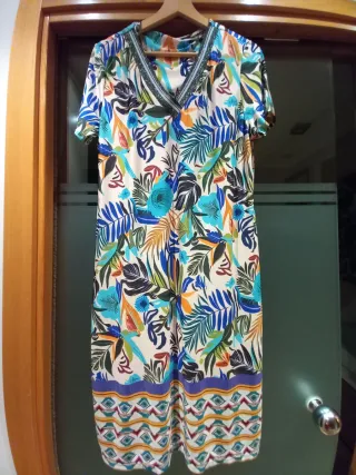 Vestido estampado satén talla única