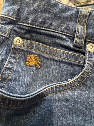 Tejanos señora Burberry Azules