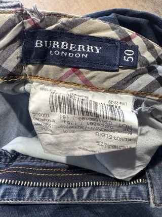 Tejanos señora Burberry Azules