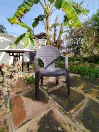 Juego 4 sillas exterior patio