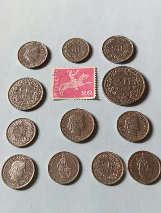 Monedas y Sello Suiza
