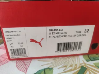 Botas Fútbol Puma Talla 32 Niño