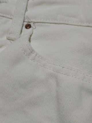 Pantalones cortos vaqueros blancos mujer