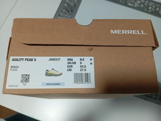 Zapatillas Merrell Agility Peak 5 Beige/Verde