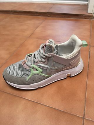 Zapatillas Munich Mujer Gris y Rosa