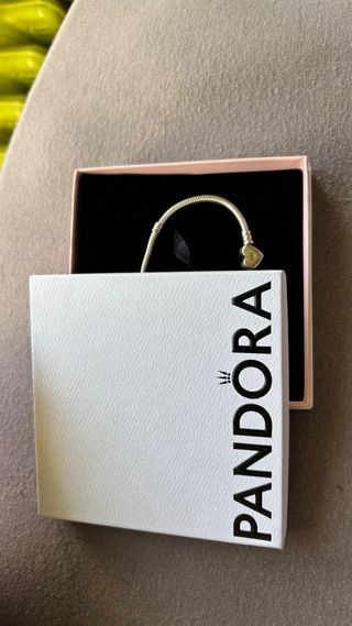 Pulsera Pandora Corazón Dorado y Plateado