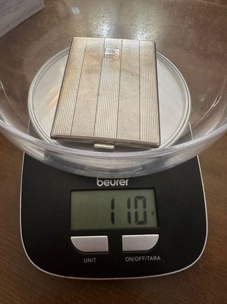 Antico portasigarette W.S Alpacca Germania.