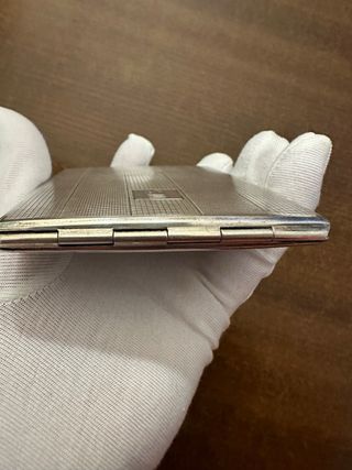 Antico portasigarette W.S Alpacca Germania.