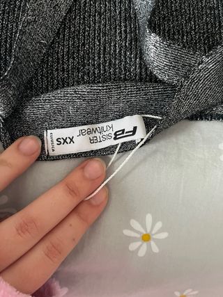 Top fiesta lentejuelas negro y plata