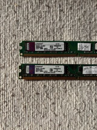 2 GB Memoria Ram DDR 800 Kingston (20€ la unidad)
