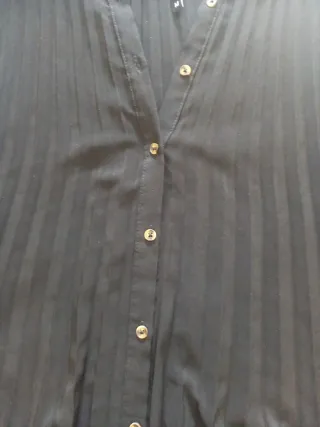 Falda midi plisada negra,cinturilla elástica