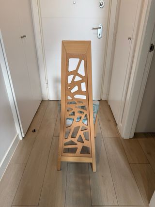 6 Sillas de madera con asiento estampado