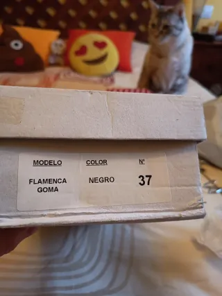 Zapatos Flamenco Goma Negros Talla 37