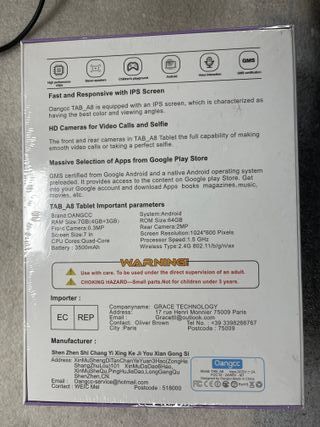 Tablet Oangcc 7 Android 7GB RAM 64GB