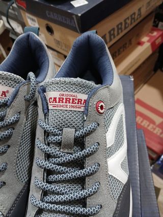 Zapatillas deportivas Carrera grises y azules t 40