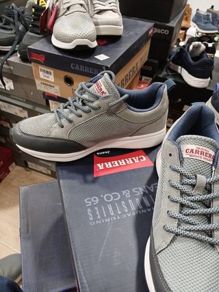 Zapatillas deportivas Carrera grises y azules t 40