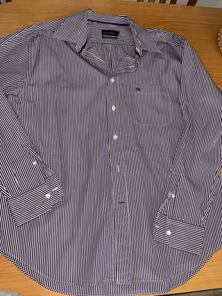 Camisa Pedro del Hierro Rayas Morado/Blanco Talla
