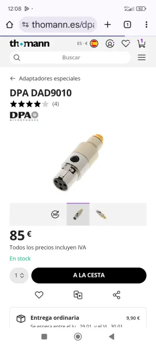 Adaptador DPA a Shure