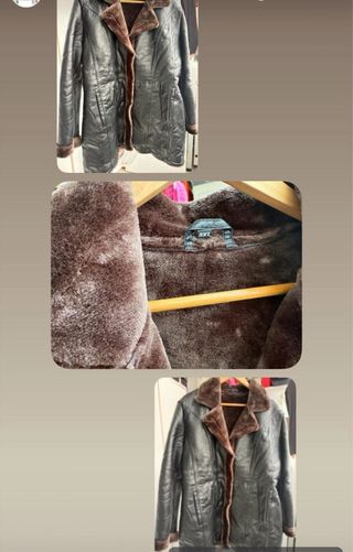 Chaquetón piel oveja negro Talla 3XL