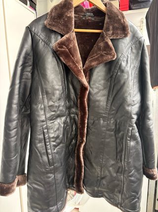 Chaquetón piel oveja negro Talla 3XL