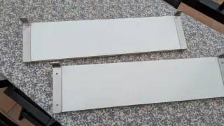 Estanterías de pared metal y madera