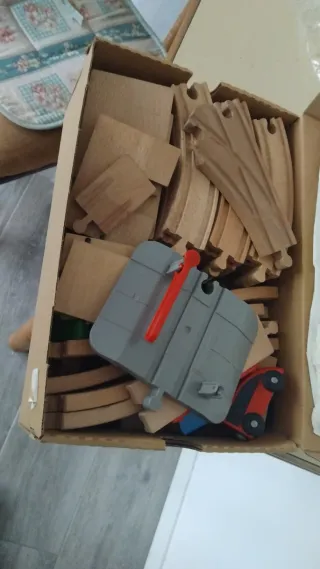 Vías de tren de madera