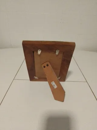 Marco de fotos decorativo piedra y metal