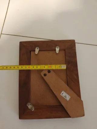 Marco de fotos decorativo piedra y metal