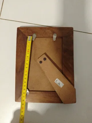 Marco de fotos decorativo piedra y metal