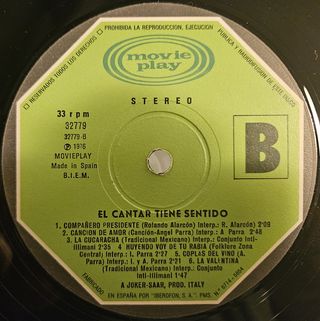 Vinilo Varios - El Cantar Tiene Sentido