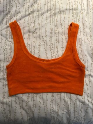 Top naranja tirantes básico