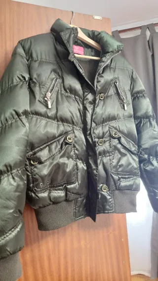 Anorak mujer verde oliva,irisado