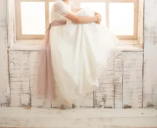 Vestido Comunión Rosa Clará Blanco