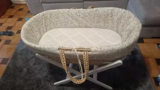Cesta Moisés Mimbre con Soporte