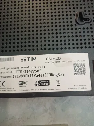 Router Fibra TIM DGA4132 TIM Hub Autoinstalla