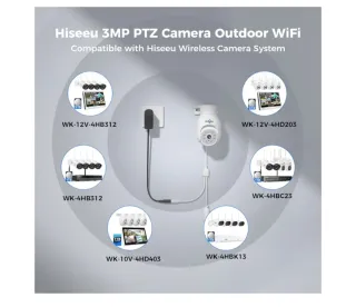 3 Cámaras de  Vigilancia Hiseeu 5MP