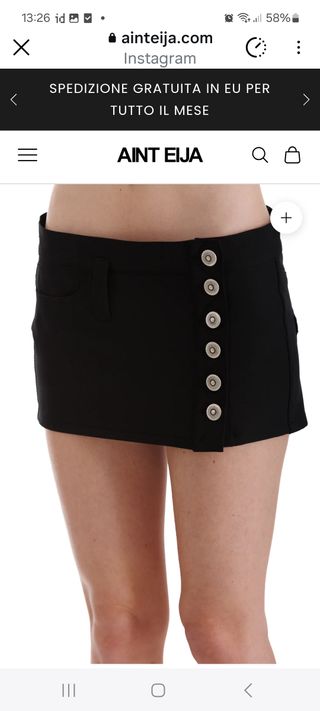 Minigonna con bottoni