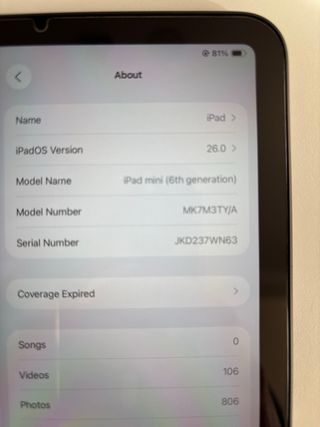 iPad mini 6ª Gen Grigio Siderale