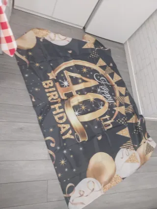 Fondo Feliz 40 Cumpleaños Dorado