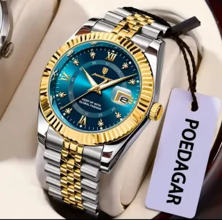 Reloj POEDAGAR Hombre Azul y Dorado