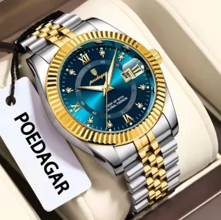 Reloj POEDAGAR Hombre Azul y Dorado