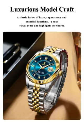 Reloj POEDAGAR Hombre Azul y Dorado