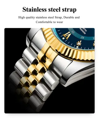 Reloj POEDAGAR Hombre Azul y Dorado