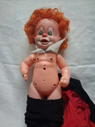 Muñeco payaso sacalenguas vintage