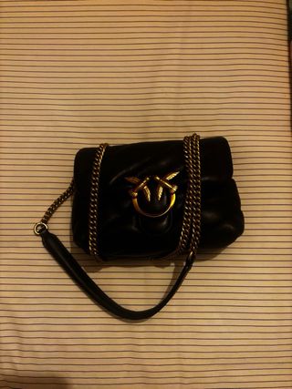 Bolso Pinko Mini Love Bag Puff Negro