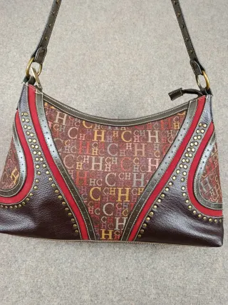 Bolso Carolina Herrera Marrón y Rojo