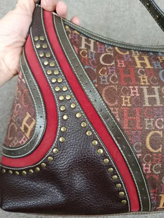 Bolso Carolina Herrera Marrón y Rojo